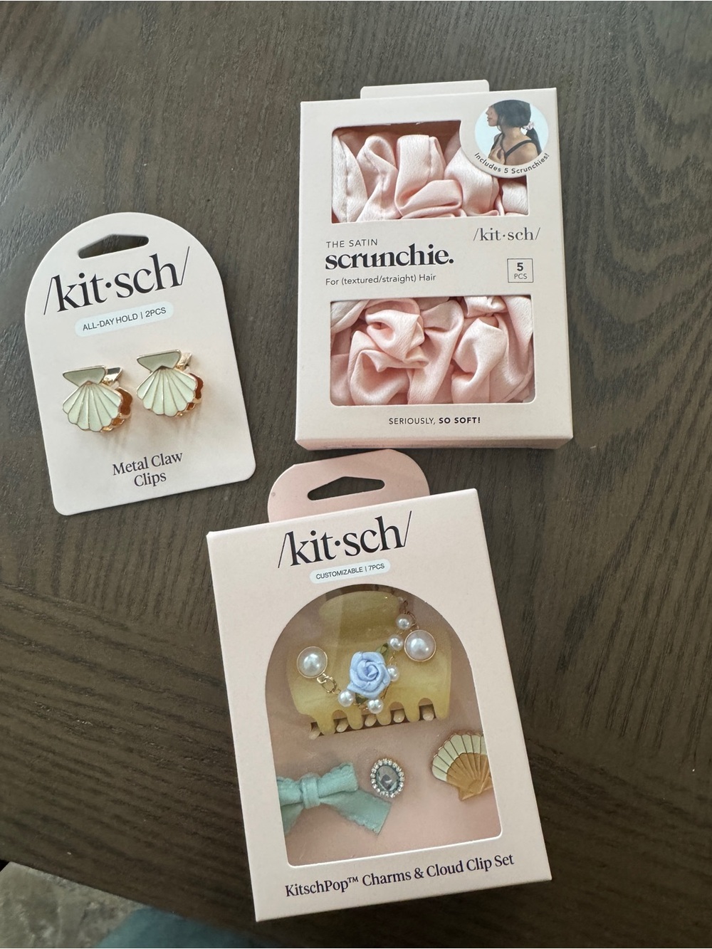 New kitsch hair clips scrunchies accessories
